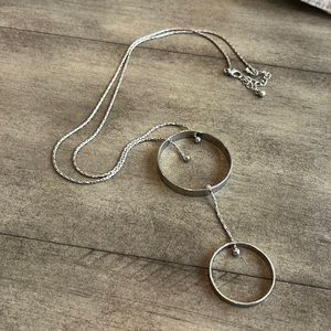 Silver long necklace